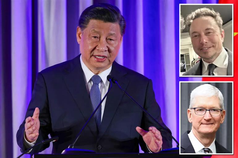 Tim Cook, Elon Musk greet Xi Jinping at gala dinner