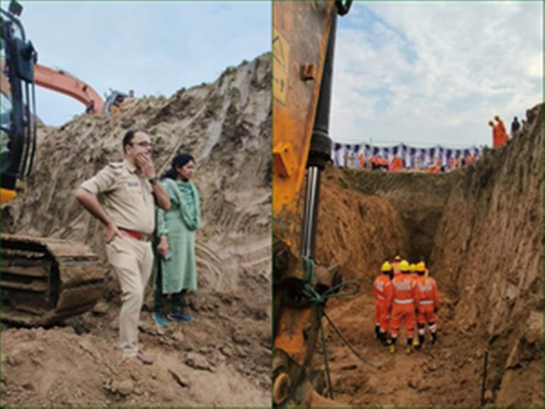 MP: Rescue operation to save boy trapped in borewell continues