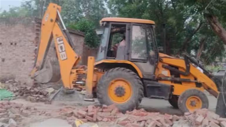 Yogi govt's crackdown on illegal encroachments near Nepal border; unauthorised structures demolished
