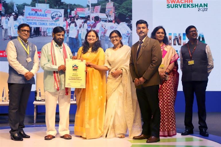 Chandigarh gets top award alongwith Navi Mumbai