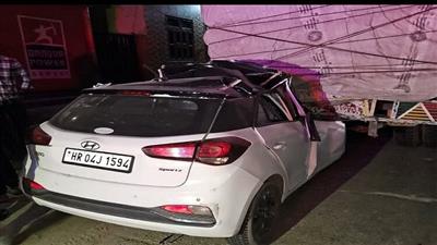 Car collided with truck while returning from Barat, two killed