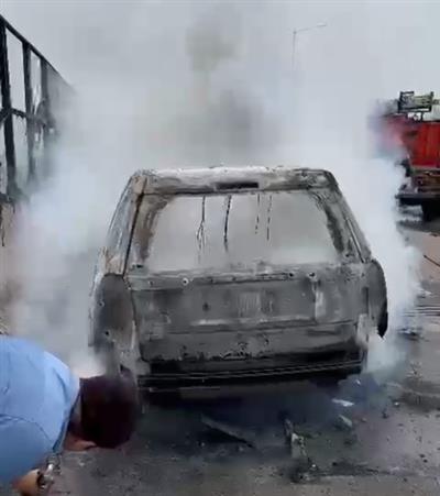 SUV bursts into flames on Sohna elevated highway