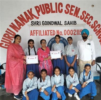 Students of Guru Nanak Secondary School Goindwal Sahib won the district level competitions