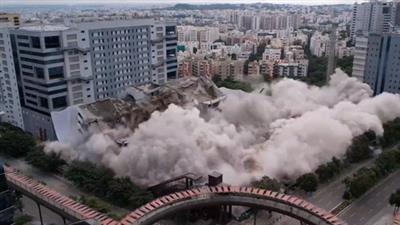 Two buildings demolished in Hyderabad IT Park