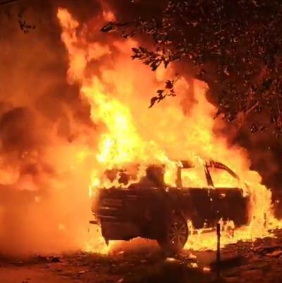 Three SUVs parked outside Gurugram house gutted in fire