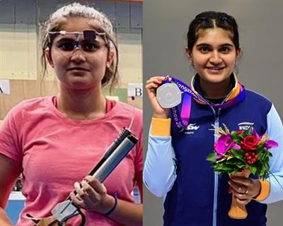 एशियाई खेल: महिलाओं की 10 मीटर एयर पिस्टल में पलक ने स्वर्ण, ईशा सिंह ने रजत पदक जीता