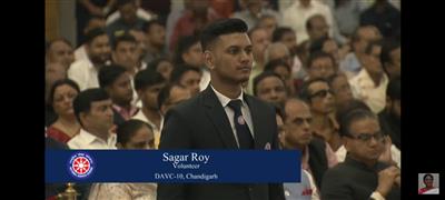 डीएवी कॉलेज चंडीगढ़ के एनएसएस स्वयंसेवक को माननीय भारत के राष्ट्रपति द्वारा राष्ट्रीय पुरस्कार