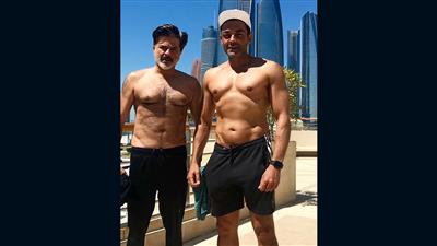 Anil Kapoor drops shirtless pic with 'Animal Ka Enemy' Bobby Deol