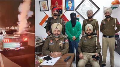 ਮੋਹਾਲੀ ਪੁਲੀਸ ਵਲੋਂ ਡੇਢ ਕਰੋੜ ਦੀ ਕਾਰ ਦੀ ਡਿੱਗੀ ਉੱਪਰ ਸ਼ਾਟ ਬੰਬ ਰੱਖ ਕੇ ਚਲਾਉਣ ਵਾਲਾ ਵਿਅਕਤੀ ਗਿ੍ਰਫਤਾਰ