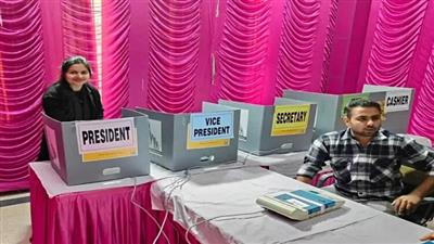 Panipat District Bar Association Elections: Voting going on at five booths, pink booth made for women voters.