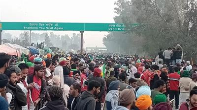 Kisan Andolan: Fear of ruckus at Jind's Datasinghwala border, more than five thousand farmers arrived at night.