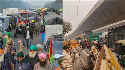 सोनीपत में दिल्ली सीमा सील; वैकल्पिक मार्गों पर जाम में फंसी रहीं रोडवेज बसें, 100 शोरूम बंद
