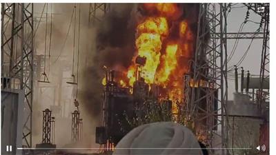 A terrible fire broke out in the 220 Kv electricity grid near New Chandigarh