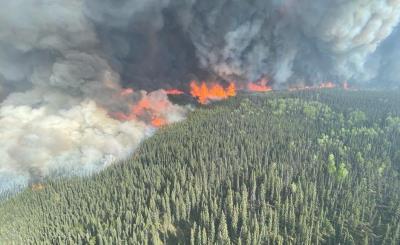 कनाडा में जंगल की आग फैलती जा रही 