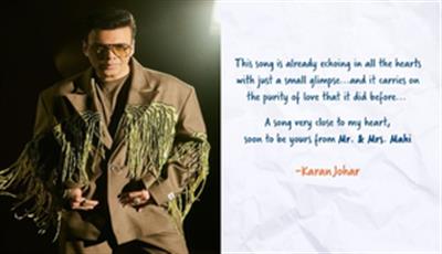 Karan Johar says ‘Dekhha Tenu’ song is close to his heart, carries purity of love