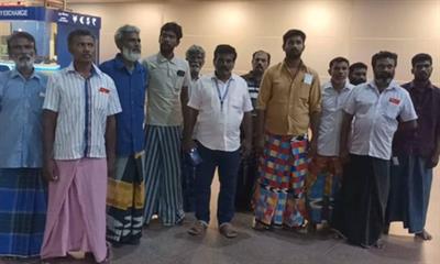 Eleven Tamil Nadu fishermen released from Sri Lankan custody reach Chennai