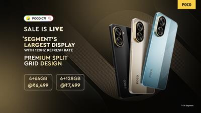 POCO C71 begins first sale on Flipkart for Rs 6,499