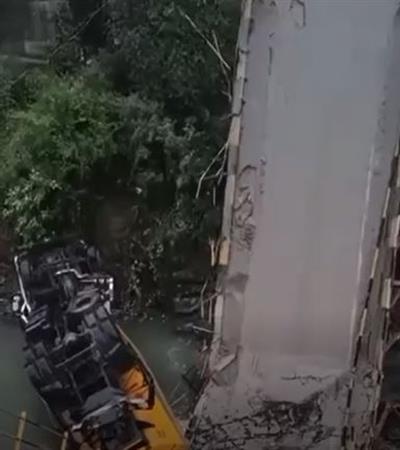 Bridge collapses in Kullu, sand-laden truck plunges into river