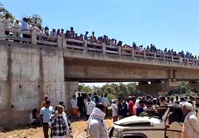 Eight of a family killed as vehicle falls off bridge in Bhopal