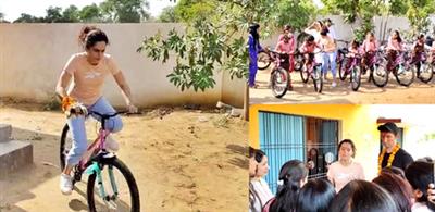 Taapsee Pannu gifts cycles to school girls: Want them to be self reliant