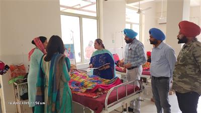 ਜੱਚਾ-ਬੱਚਾ ਸਿਹਤ ਸੇਵਾਵਾਂ ਦੀ ਸਿਵਲ ਸਰਜਨ ਡਾ. ਦਵਿੰਦਰਜੀਤ ਕੌਰ ਨੇ ਕੀਤੀ ਚੈਕਿੰਗ