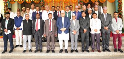 माननीय मुख्यमंत्री, सुदूरपश्चिम प्रांत, नेपाल के नेतृत्व में नेपाल से पधारे उच्च स्तरीय प्रतिनिधिमंडल ने एनएचपीसी निगम मुख्यालय, फरीदाबाद का दौरा किया