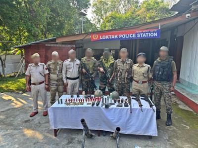 सुरक्षा बलों ने मणिपुर में 17 उग्रवादियों को पकड़ा, 31 हथियार बरामद किए