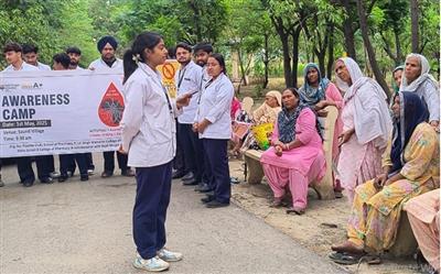 देश भगत यूनिवर्सिटी के प्लेसबोकल्ब की ओर से मलेरिया जागरूकता शिविर का आयोजन