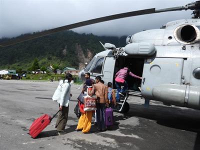 भारतीय सेना ने उत्तरी सिक्किम में खोज और बचाव अभियान का नेतृत्व किया