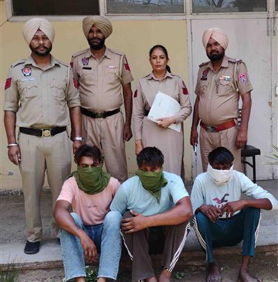 ਛੋਟੀਆਂ ਲੁੱਟਾਂ-ਖੋਹਾਂ ਦੀਆਂ ਵਾਰਦਾਤਾਂ ਨੂੰ ਅੰਜਾਮ ਦੇਣ ਵਾਲੇ ਤਿੰਨ ਚੋਰ ਕਾਬੂ,ਮਾਮਲਾ ਦਰਜ