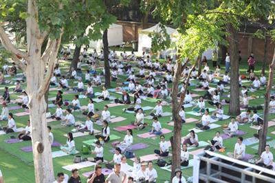 बीजिंग से लेकर शंघाई तक, कई चीनी शहरों में अंतर्राष्ट्रीय योग दिवस मनाया गया