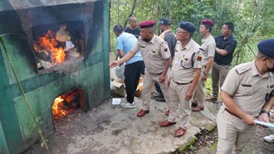 मिजोरम: चम्फाई में 117.03 करोड़ रुपये की ड्रग्स जलाई गई