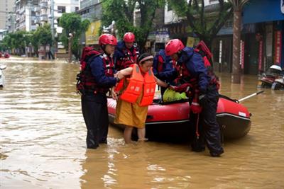 China county back to highest flood alert