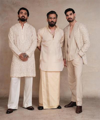 Sasur-damad duo Suniel Shetty and KL Rahul bond over their mutual love for cycling