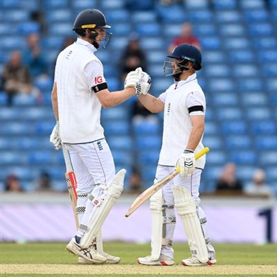 3rd Test: Root and Pope stitch an unbroken century stand, help England reach 153/2