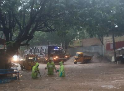 Heavy rain in Hyderabad hits normal life