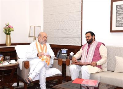 Haryana CM calls on HM Shah; discusses Kishau dam, other key issues