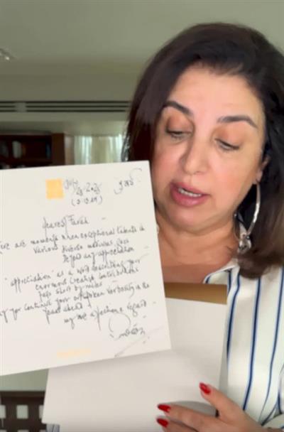 Farah Khan gets a handwritten letter from Amitabh Bachchan