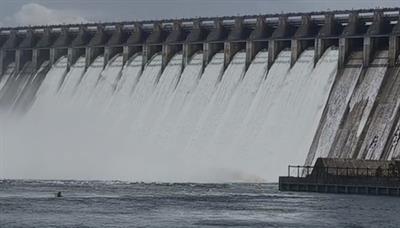 Fourteen crest gates of Nagarjuna Sagar dam lifted