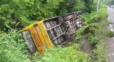 Over dozen children injured as school bus carrying 40 falls into gorge in Uttarakhand's Haldwani