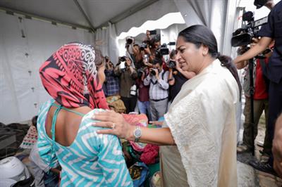 Delhi CM Rekha Gupta meets flood victims, reviews relief operations