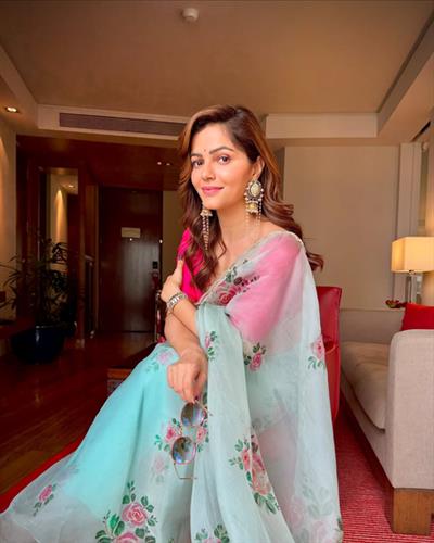 Rubina Dilaik redefines saree glamour with her effortless style statement