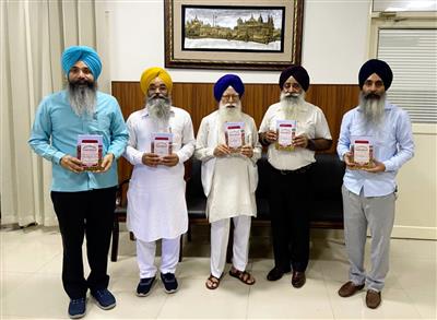 Book on Khalsa Samachar de Sikh Punar Jagariti vich Yogdan Released at Sri Guru Granth Sahib World University
