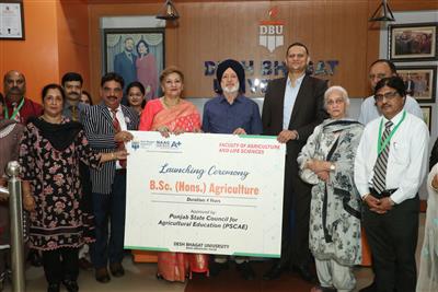 Desh Bhagat University Launches B.Sc. (Hons) Agriculture Programme