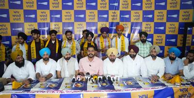 Dozens of Youth Leaders Quit Akali Dal and Join Aam Aadmi Party; Receive Warm Welcome from Senior AAP Leadership