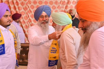 ਆਪ ਉਮੀਦਵਾਰ ਹਰਮੀਤ ਸੰਧੂ ਨੇਕੀਤਾ ਸਵਾਗਤ