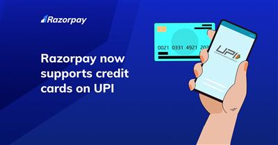 Razorpay allows merchants to accept credit card payments via UPI